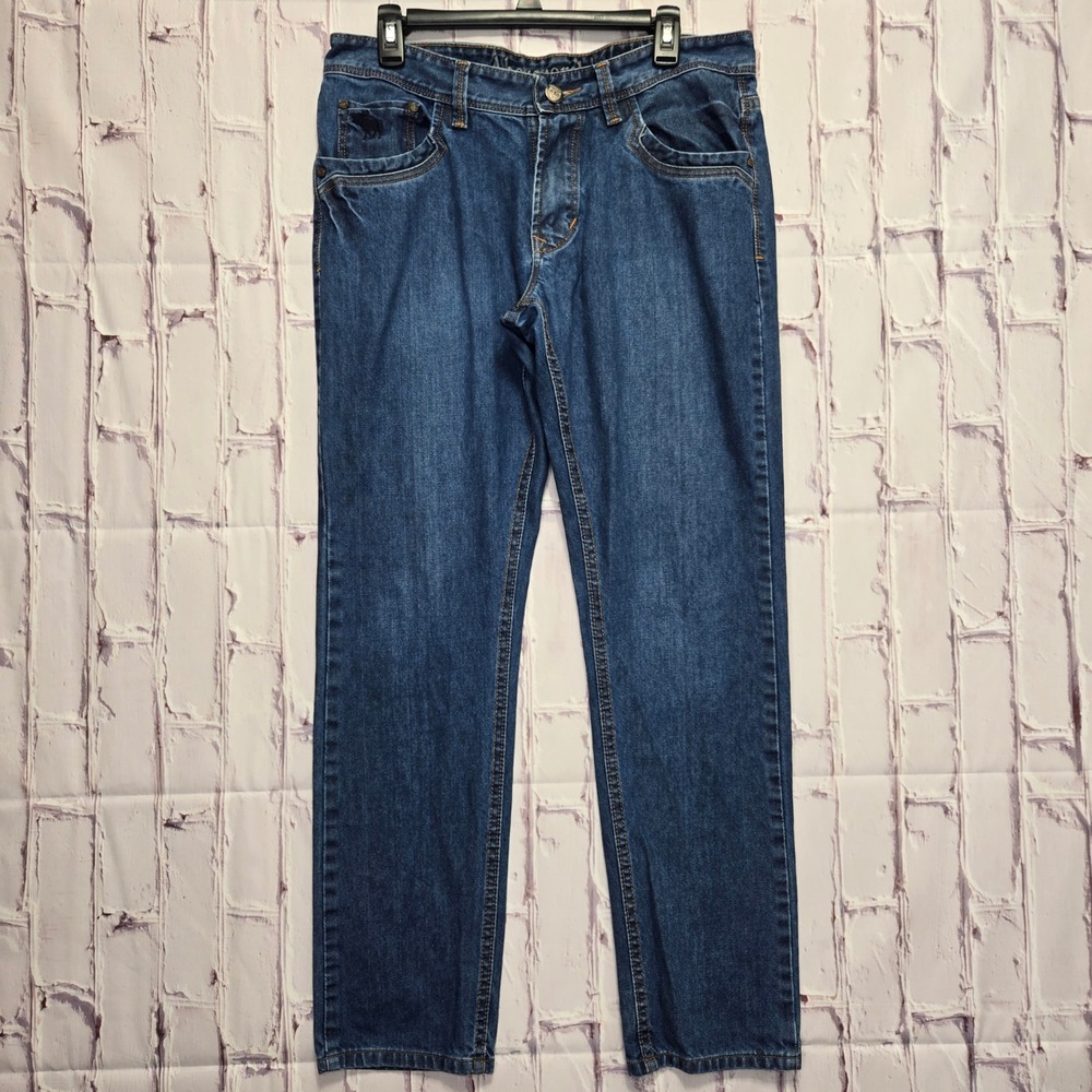 Y2K Abercrombie & Fitch Jeans Blue Straight Leg Denim Classic Casual Mens 32x32